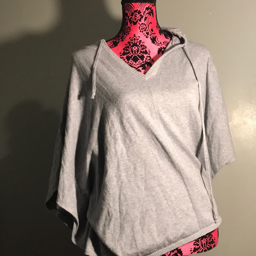 Grey cape sweater